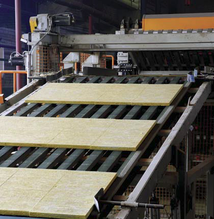 линия производства плиты минераловатной на заводе